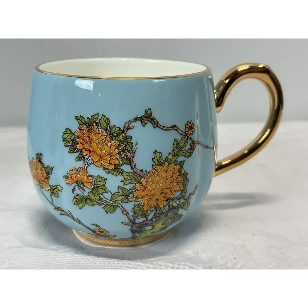 Lady Turquioa Bowlset from Banquet of G20 Summit 2016 4 Pc Tea Set Saucer Lid